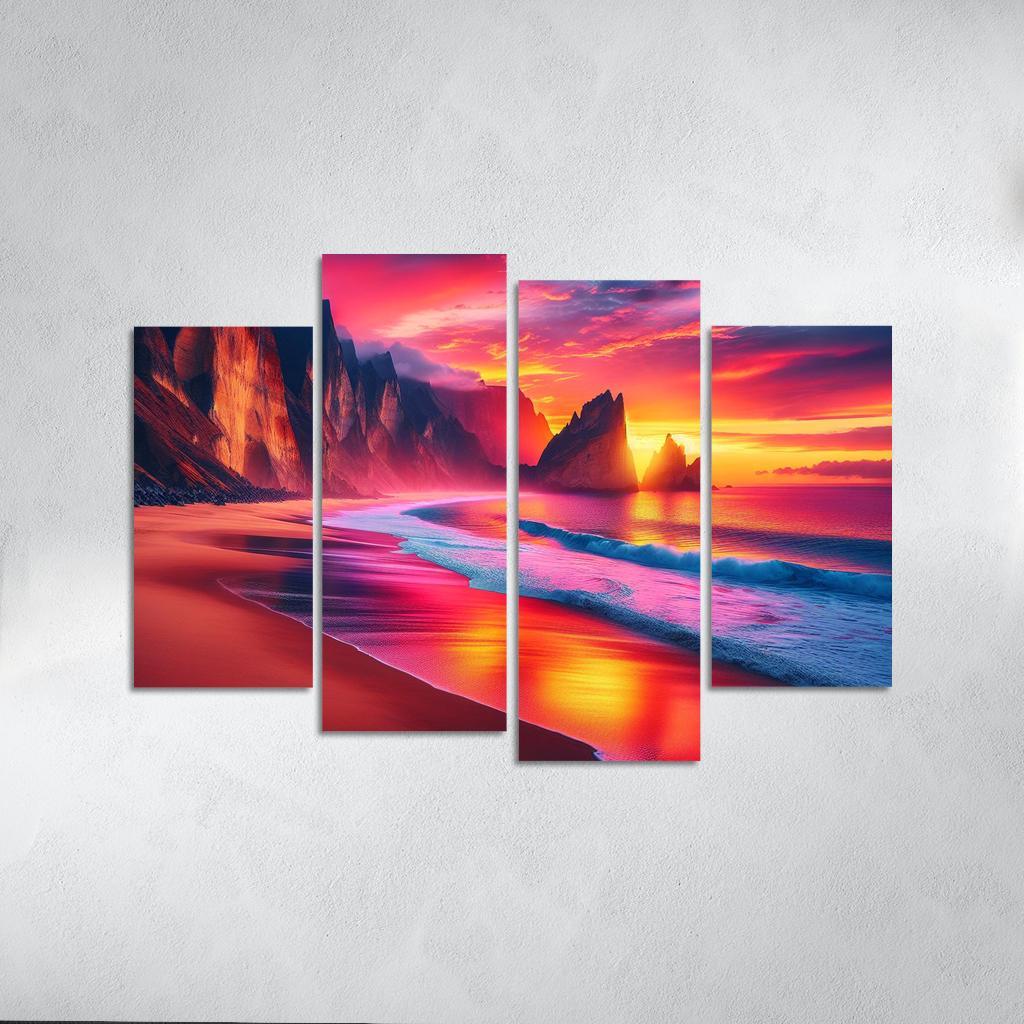 Sunset Viewpoint Spectacular Coastal Vistas Abstract Paintings Frame