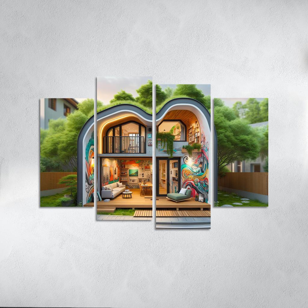 Artistic Micro Homes Custom Paintings Frame