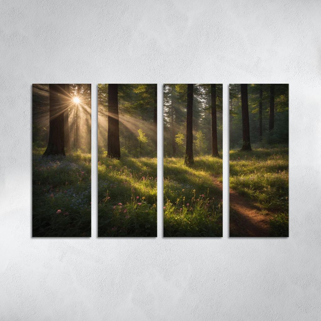 The Ethereal Glades Of Silverwood Modern Paintings Frame