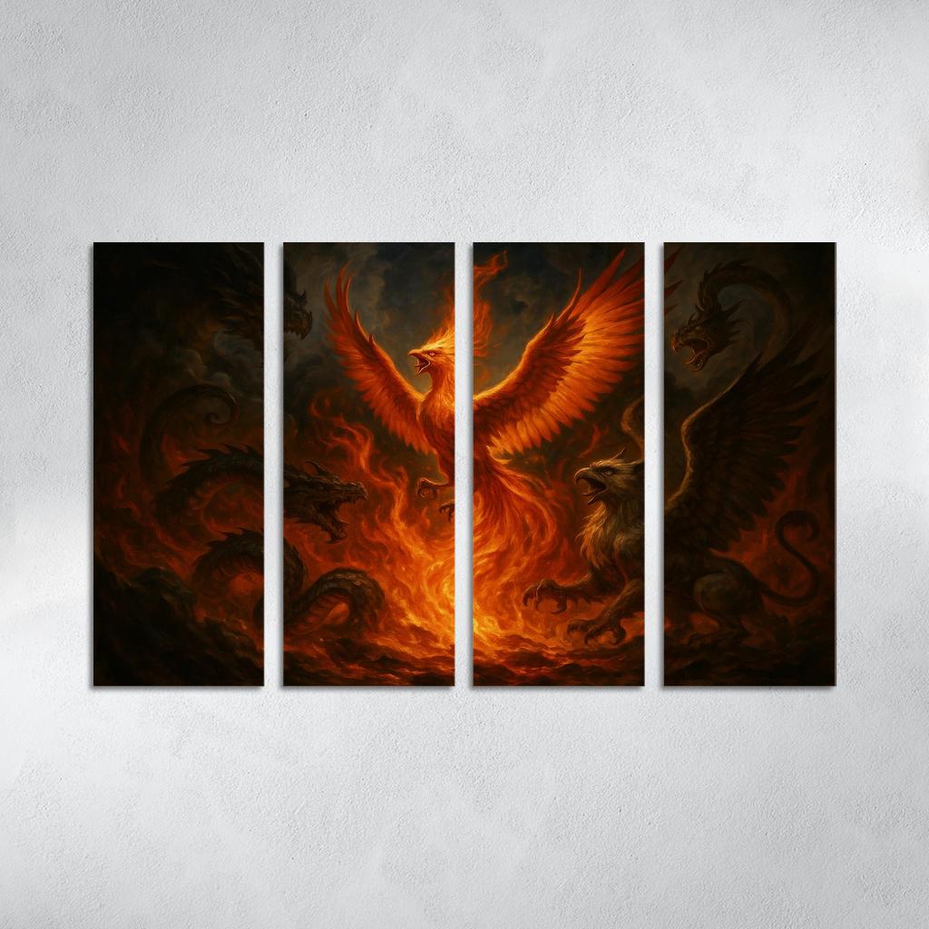 Mythical Beasts - Legendary Creatures Framed Paintings