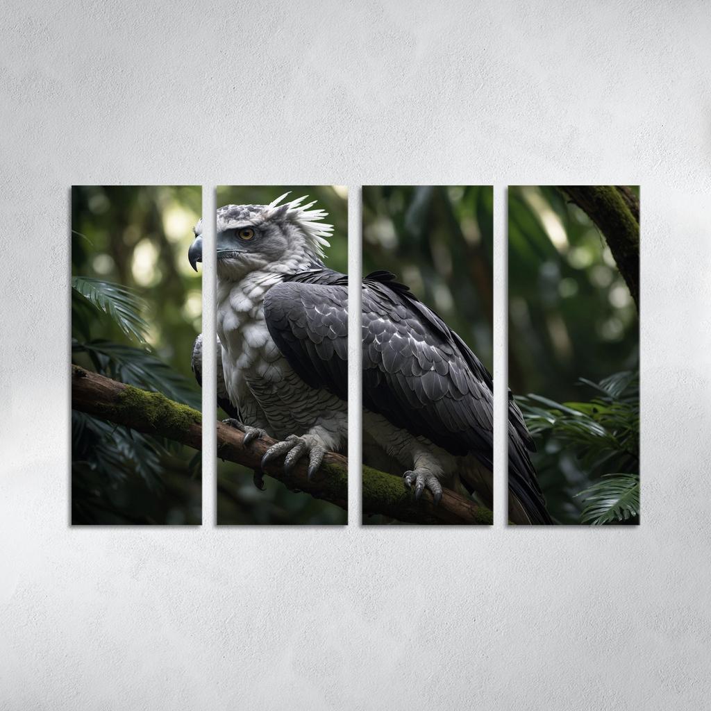 The Enchanting Harpy Eagle Ruler Of The Rainforest Canvas Paintings Frame