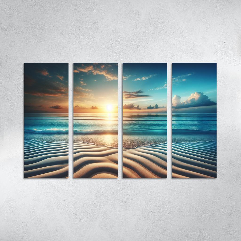 Blue Horizon Beach A Picture-perfect Retreat Custom Paintings Frame