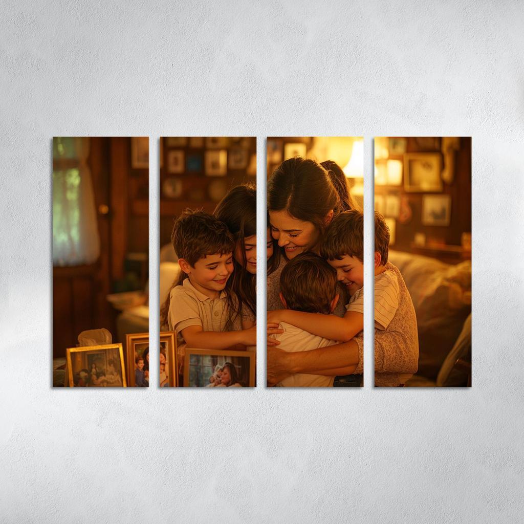 The Warmth Of Her Embrace A Mothers Love Modern Paintings Frame