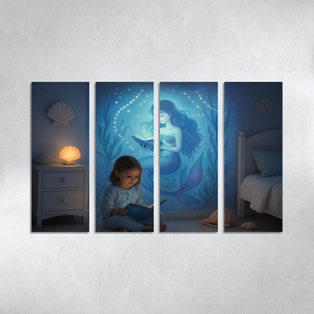 Magical Mermaid Story Keeper Oil Paintings Frame