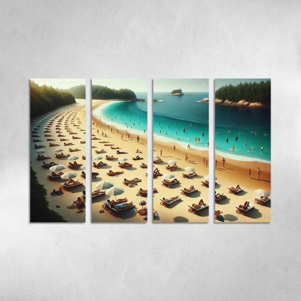 Oasis Beach Peaceful Sunbathing Retreat Art Trends