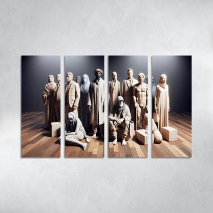 Empathy In Action Addressing Homelessness Through Art Multi-panel Paintings