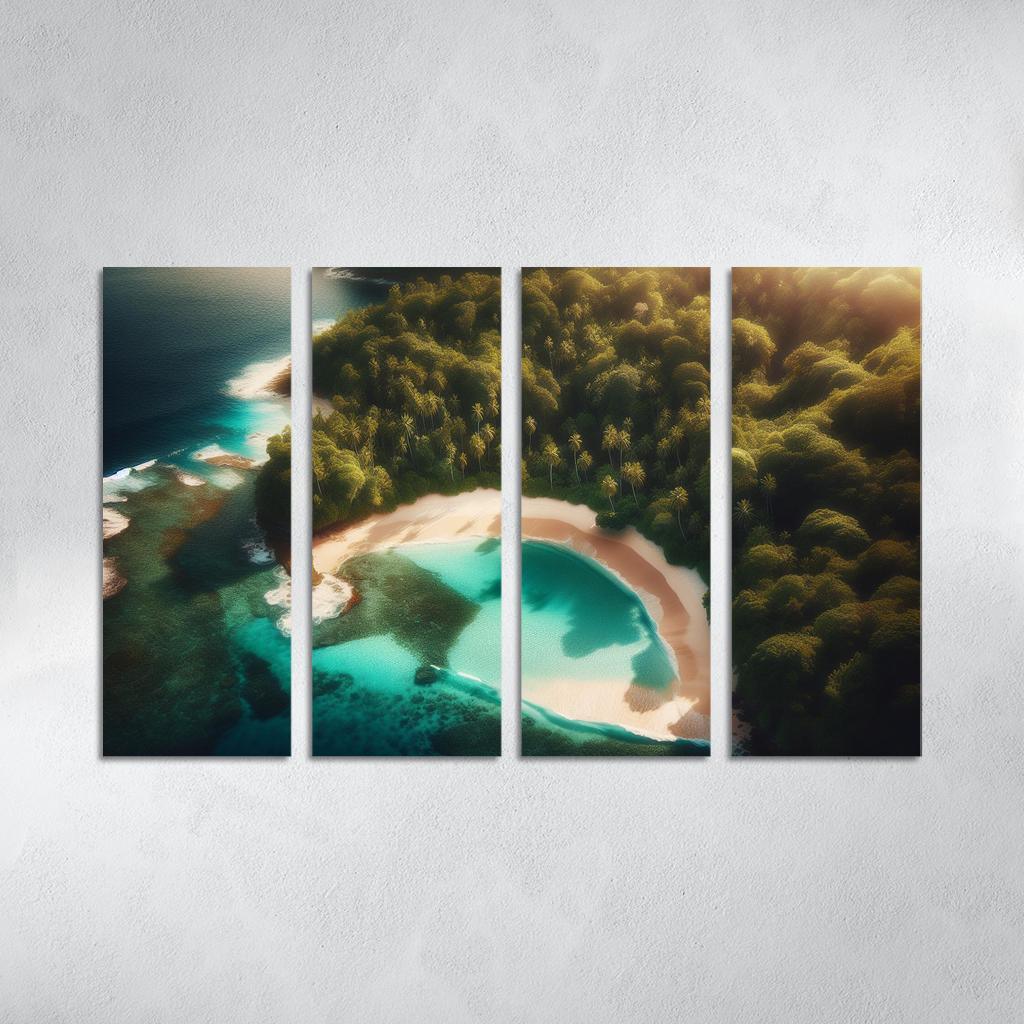 Hidden Paradise Beach Premium Artwork Frames