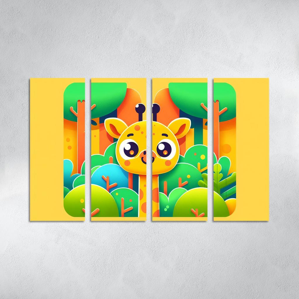 Giggling Giraffe Surprise Premium Artwork Frames