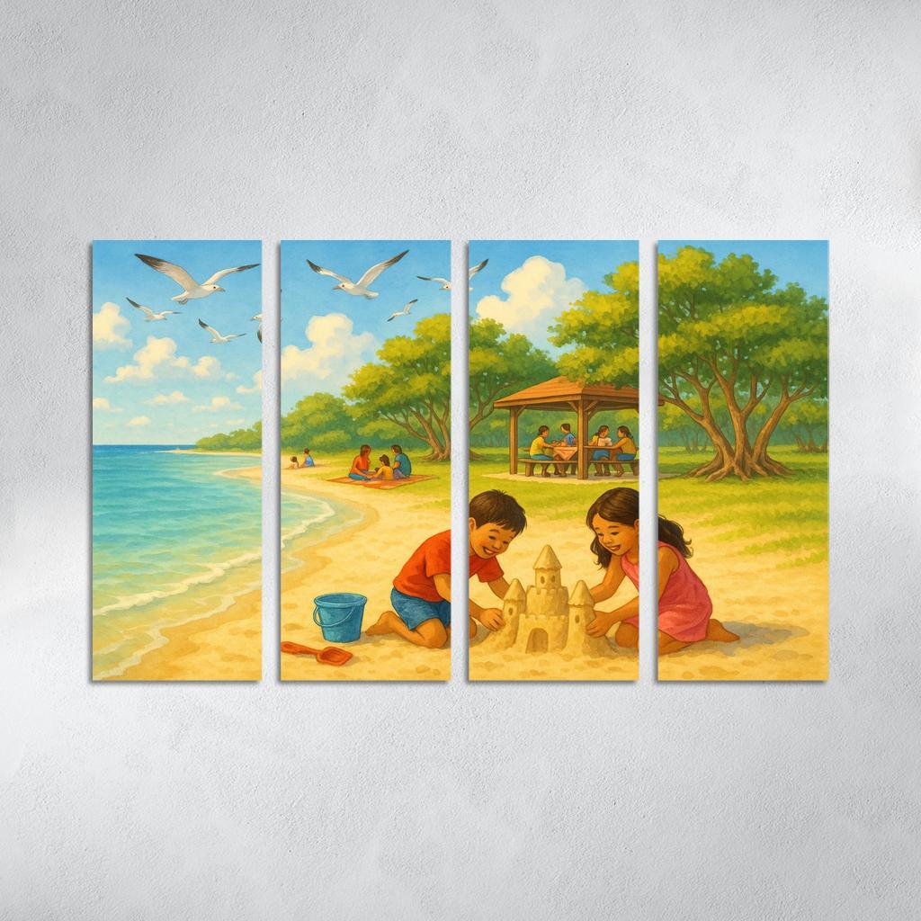 Pearl Bay Family-friendly Coastal Sanctuary One-piece Frames