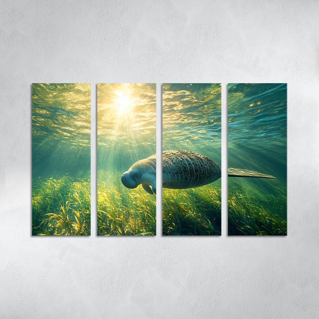 The Gentle Manatee The Ocean's Herbivore Art Trends