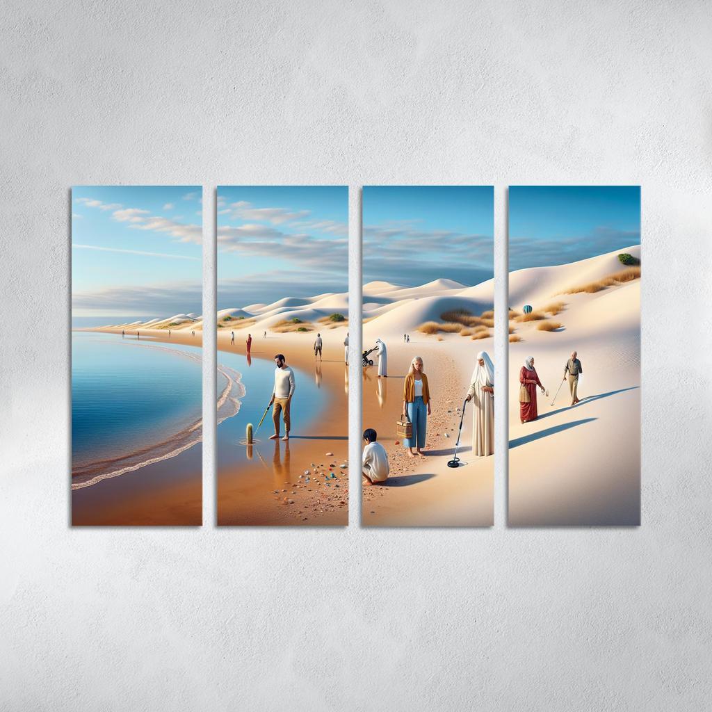 Beachcomber's Cove Treasure Hunting By The Sea Custom Paintings Frame