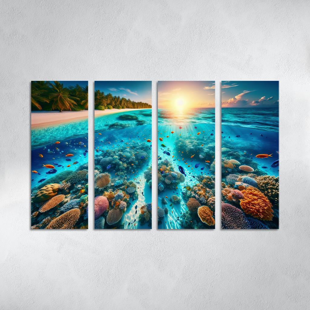 Coral Lagoon Underwater Exploration Paradise Premium Artwork Frames