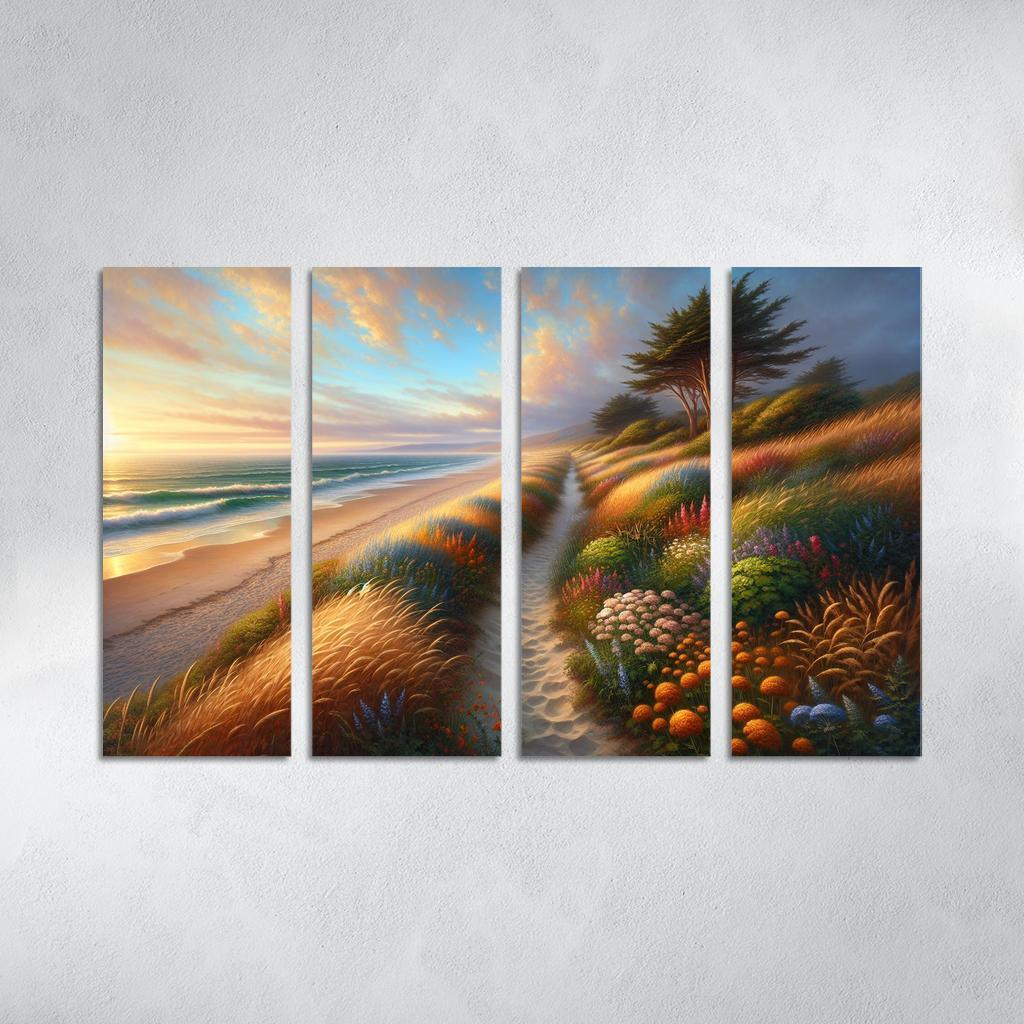 Mystic Shores Enchanted Beach Walks Multi-panel Paintings
