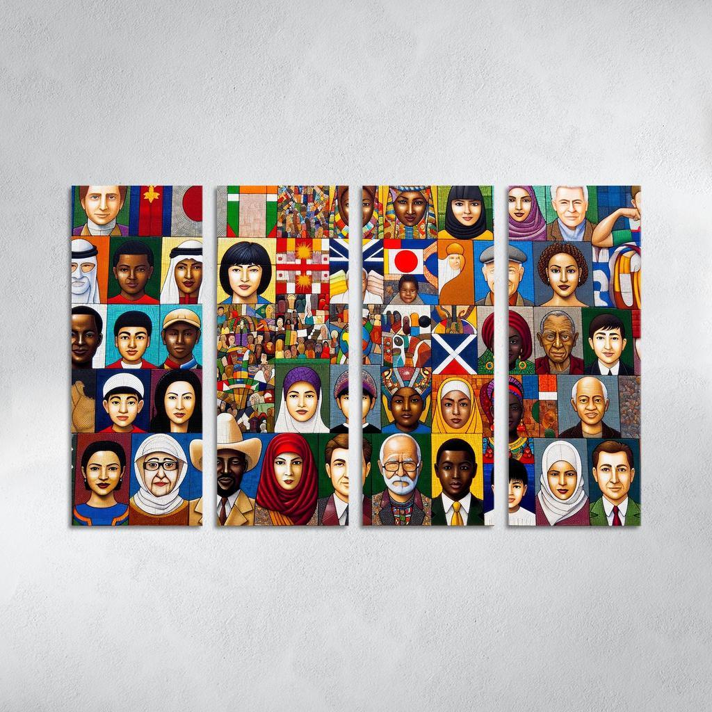 The Colors Of Diversity Celebrating Multiculturalism Custom Paintings Frame