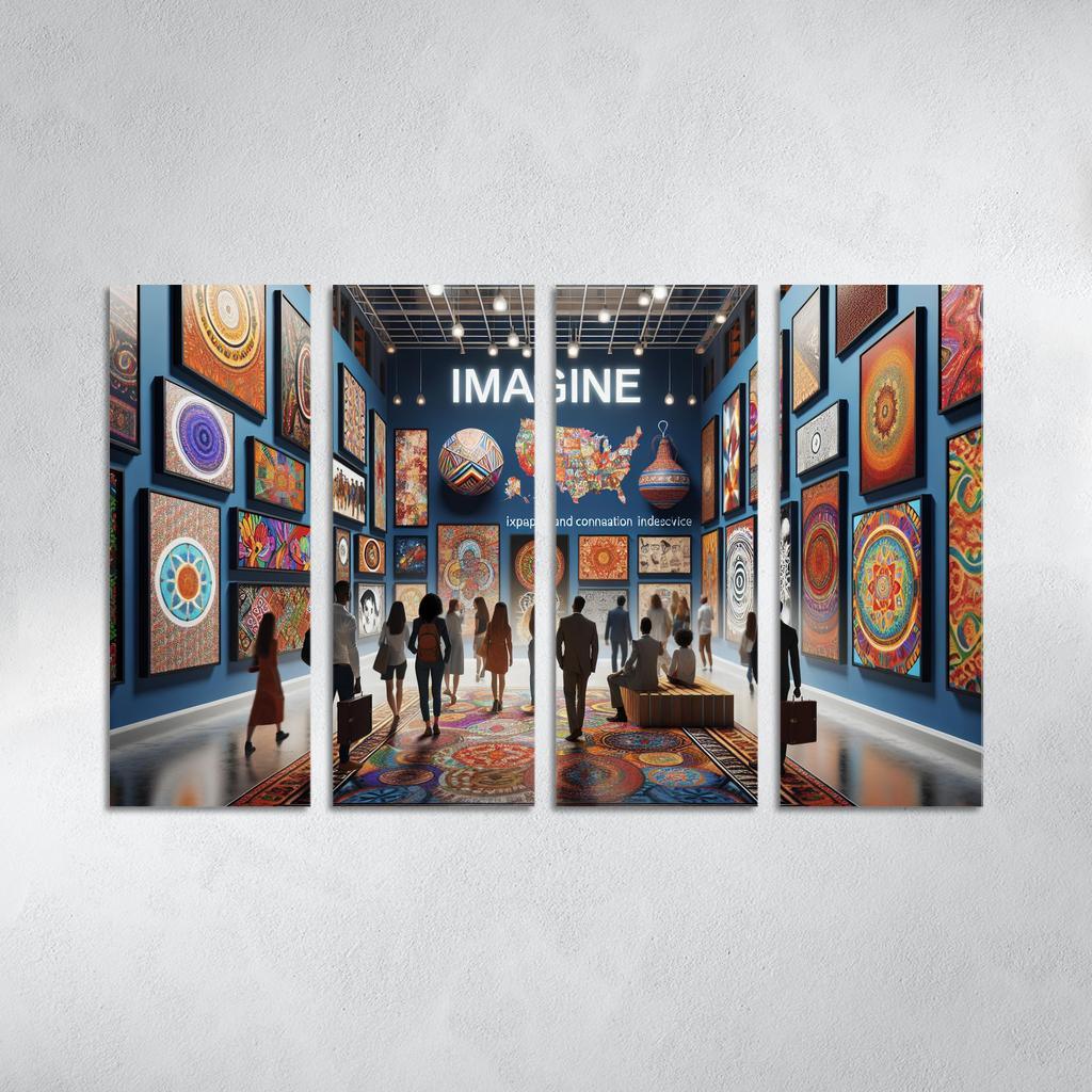 Bridging Cultures Artistic Expressions Of Unity Framed Paintings