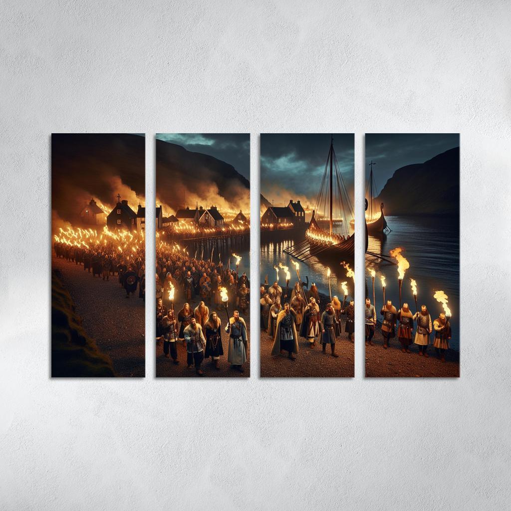 Up Helly Aa Canvas Paintings Frame