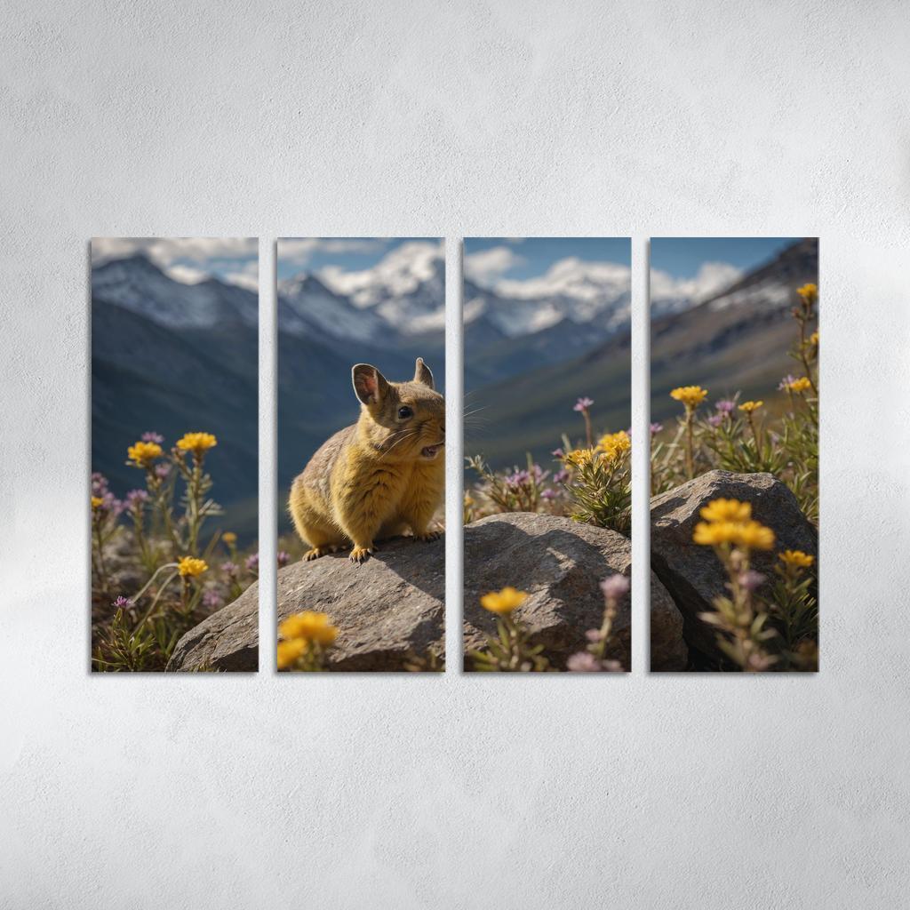 The Elusive Pika Mountain Sentinel Canvas Paintings Frame