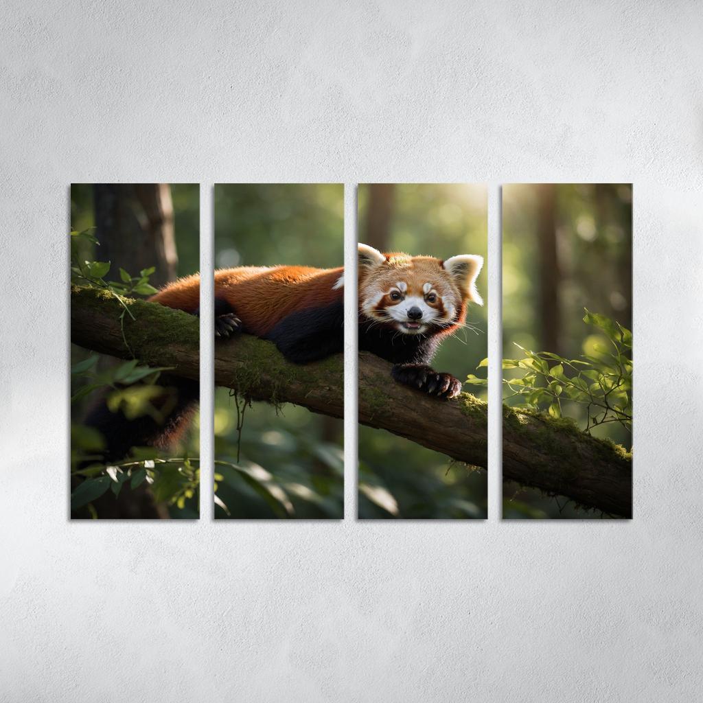 The Enigmatic Red Panda The Forest Dweller Framed Paintings