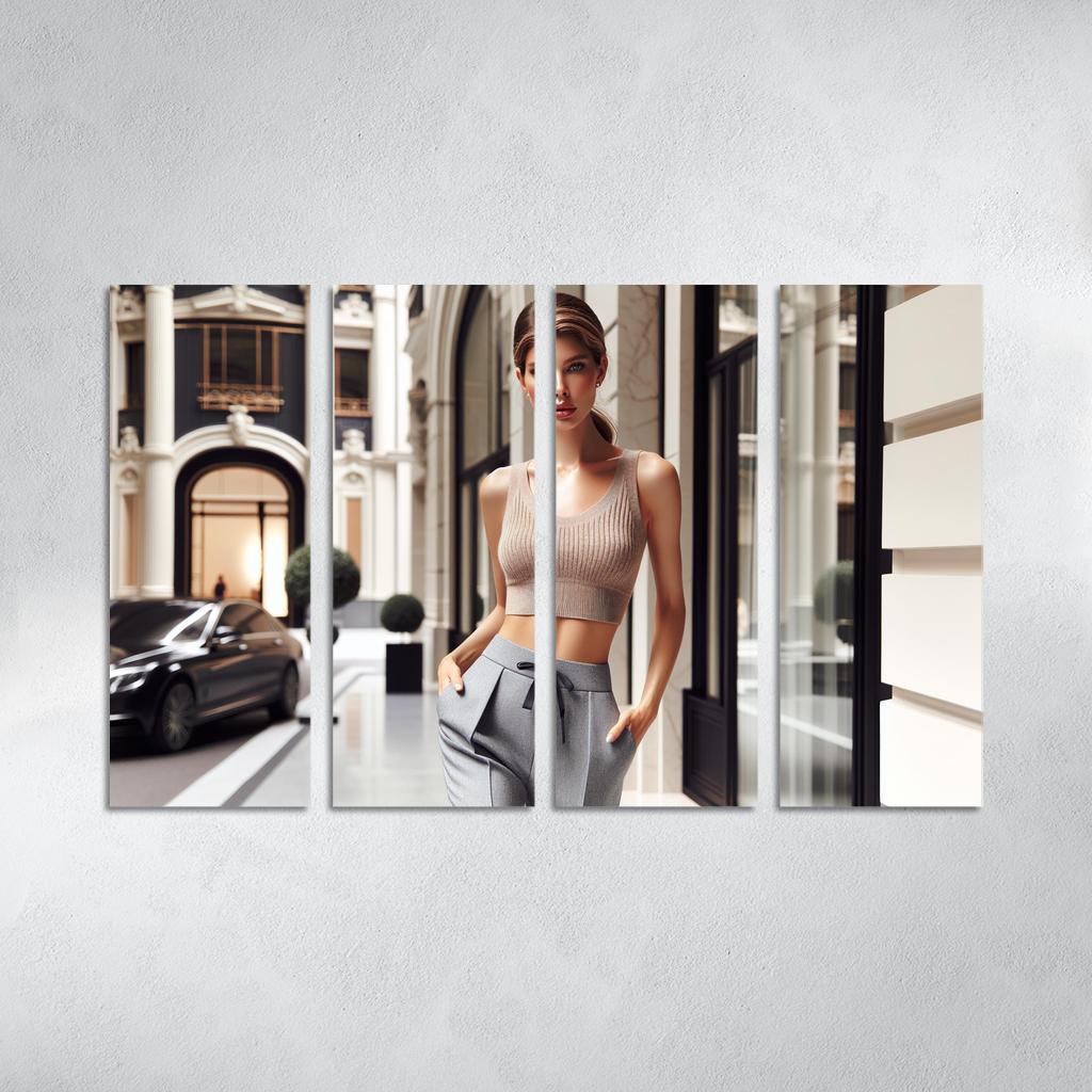 Luxe Athleisure Elevated Comfort 4 Piece HD Modern Canvas Panels-Original Frame