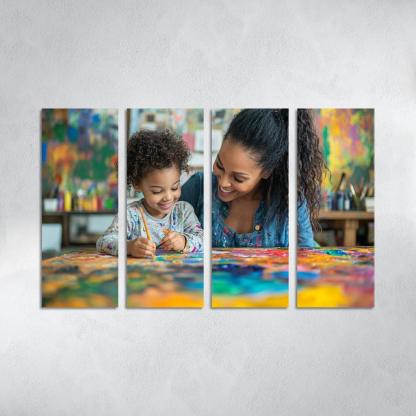 A Canvas Of Love A Mothers Artistic Spirit Canvas Paintings Frame