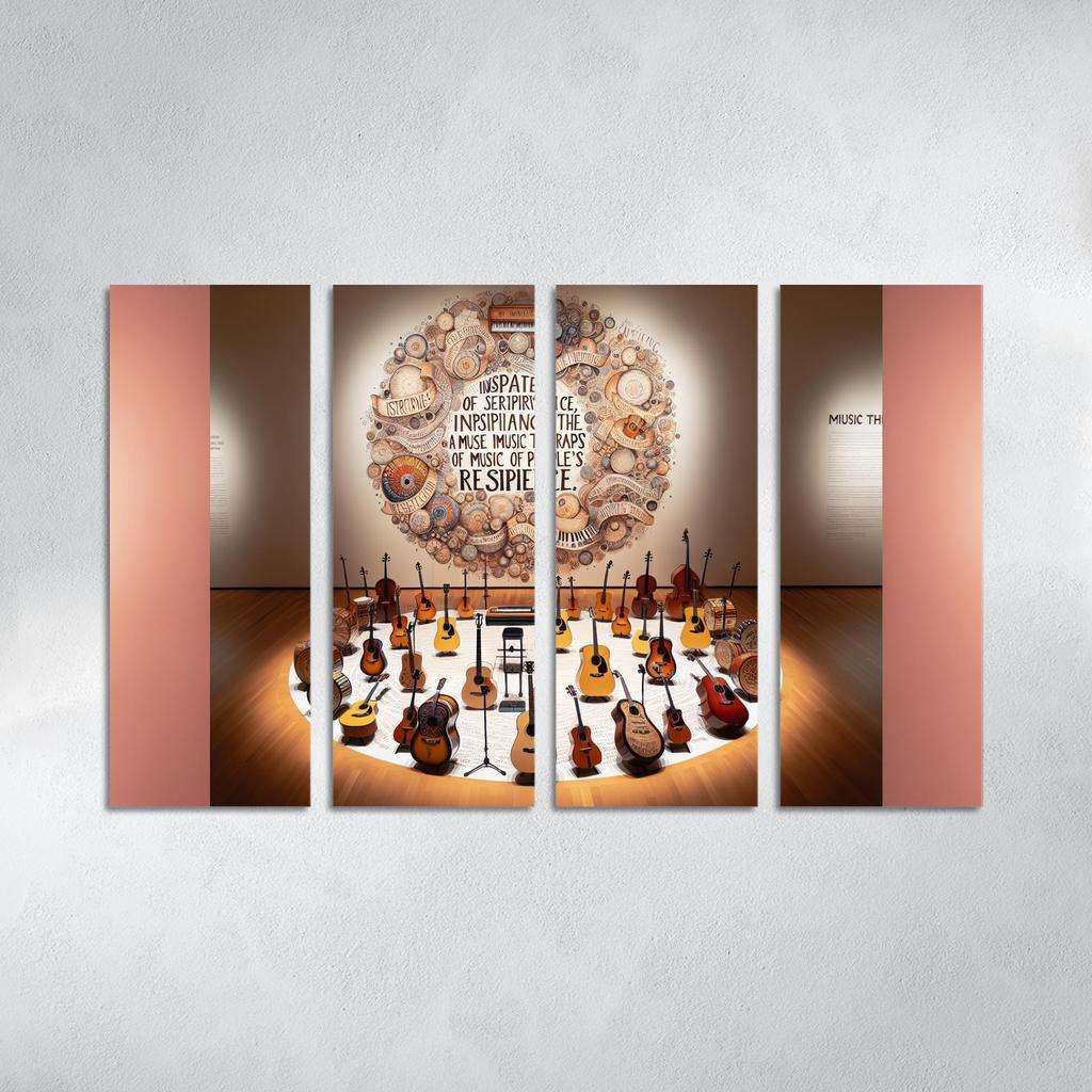 Melodies Of The Unheard Advocating For Music Therapy Multi-panel Paintings