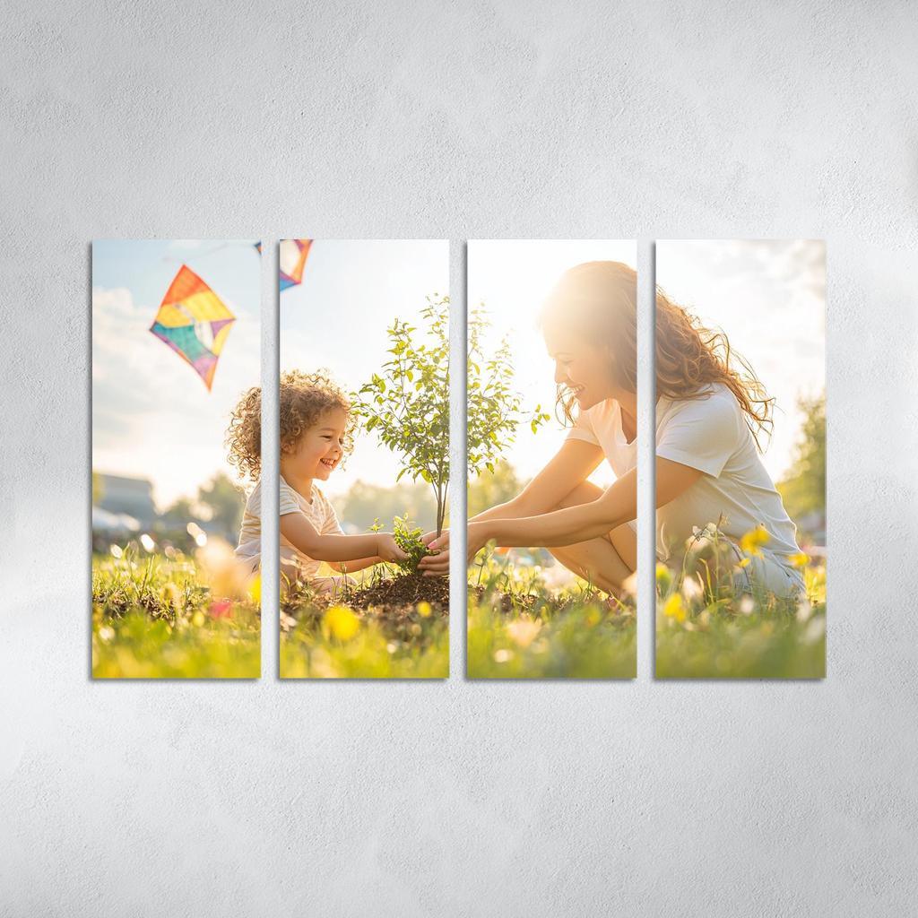 Chasing Dreams Together A Mother's Guidance Canvas Paintings Frame