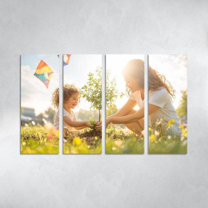 Chasing Dreams Together A Mother's Guidance Canvas Paintings Frame