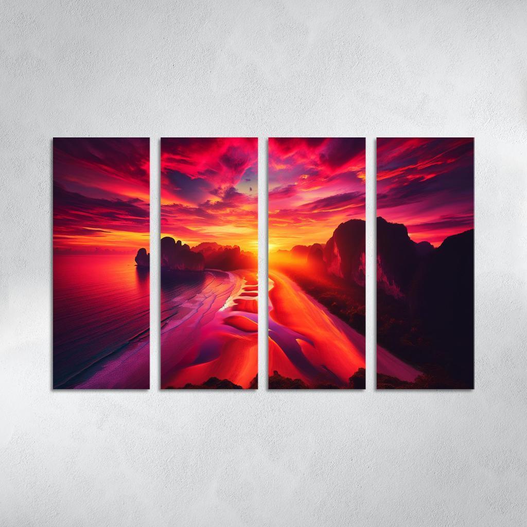 Sun-kissed Bluffs Scenic Lookout Custom Paintings Frame