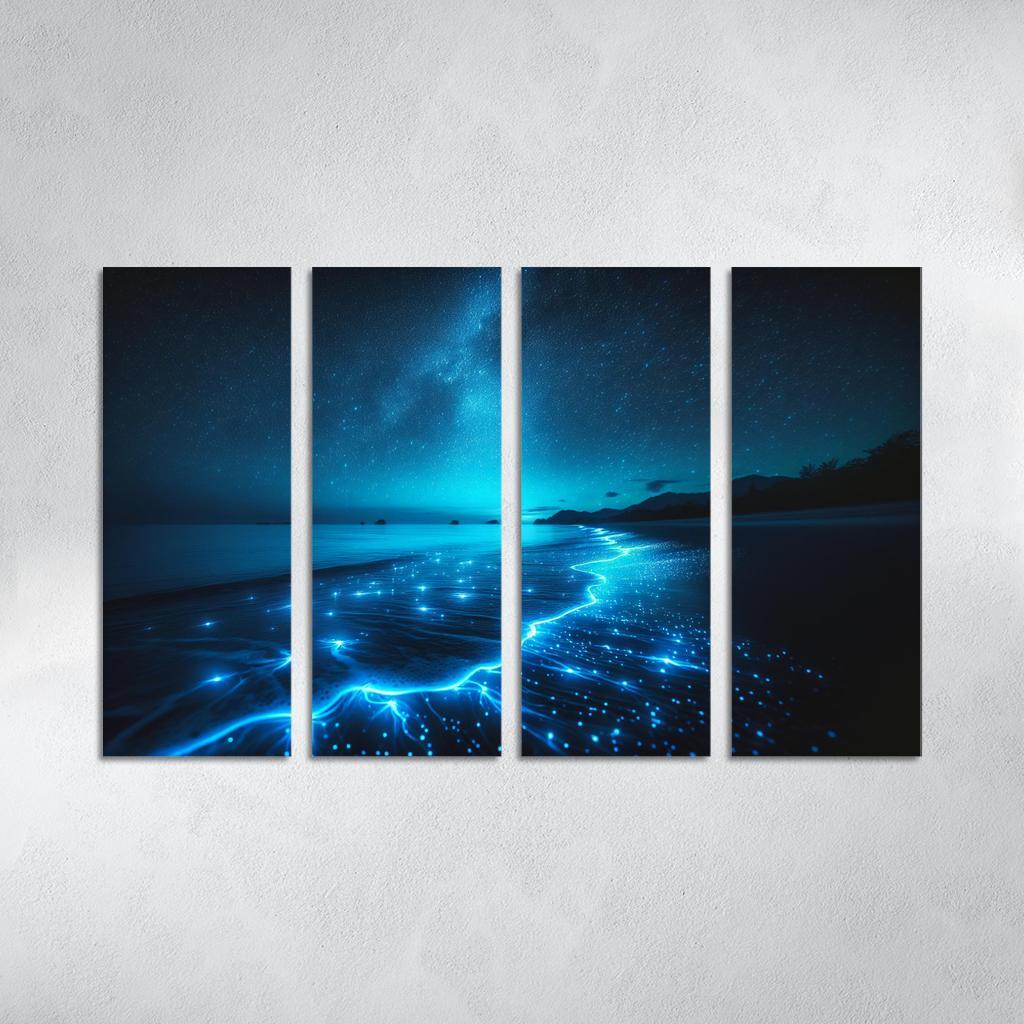 Mystic Waters Nighttime Beach Experience Art Trends