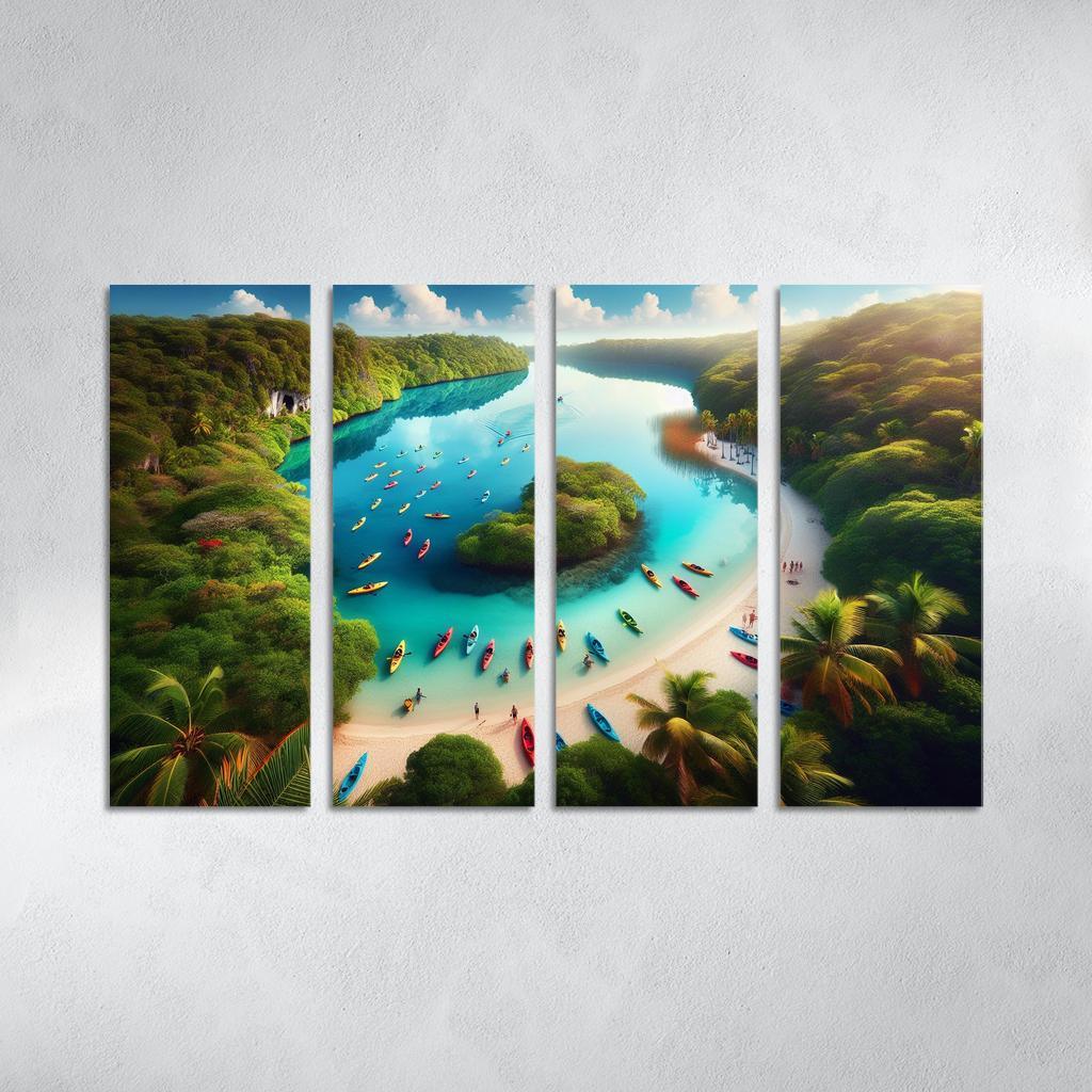 Lagoon Adventure Beach Premium Artwork Frames
