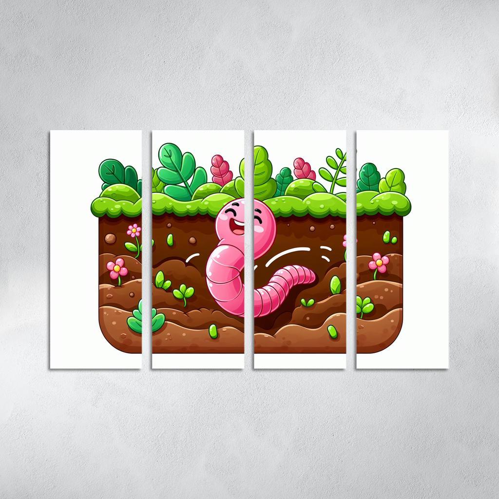 Wiggly Worm Modern Paintings Frame