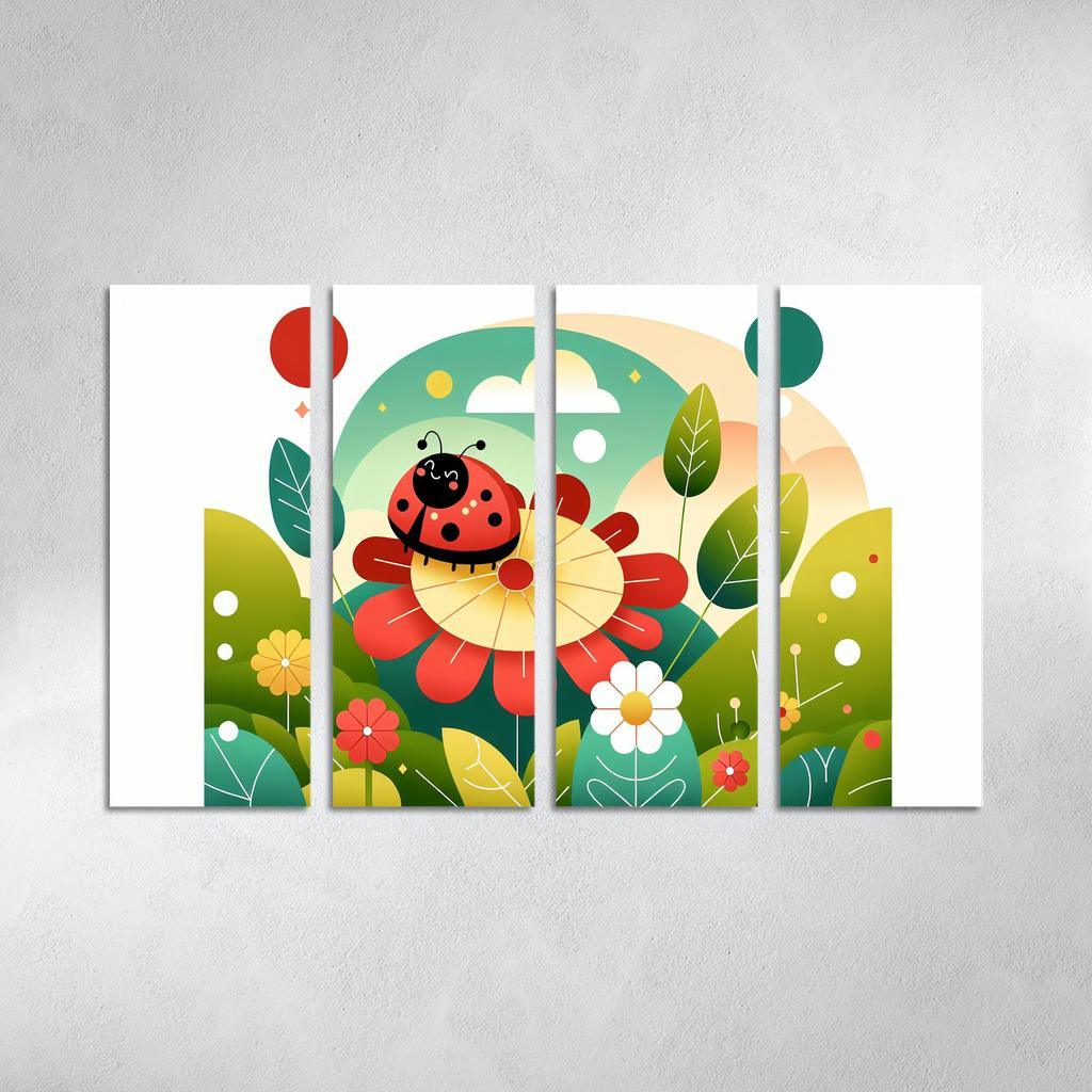 Lively Ladybug - Garden Friend Framed Paintings