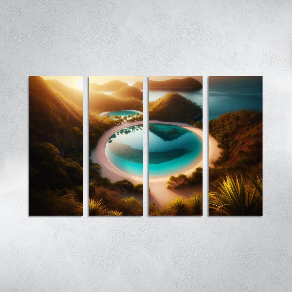 Lagoon Bliss Beach Premium Artwork Frames