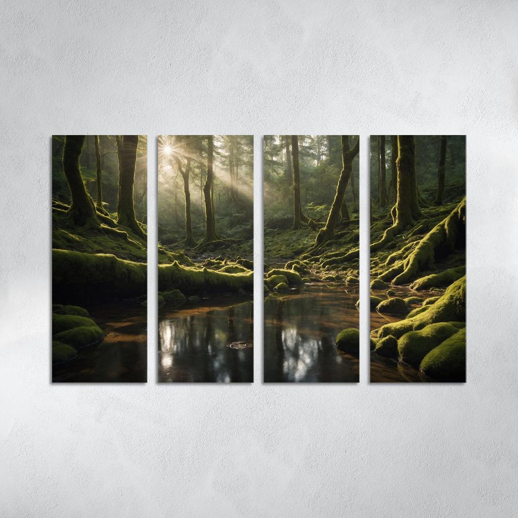 The Serenity Of Hidden Forest Glens Oil Paintings Frame