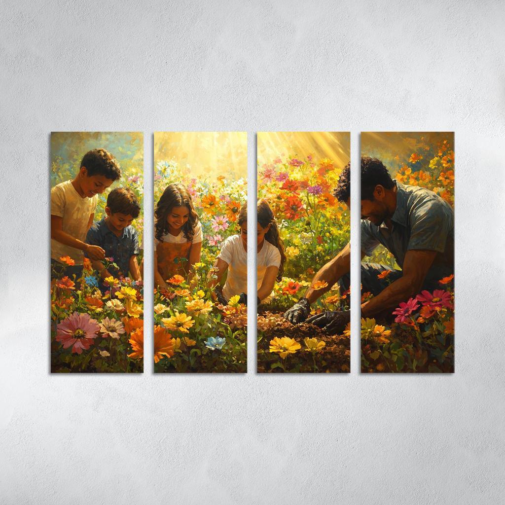 A Mother's Garden Nurtured By Love Modern Paintings Frame