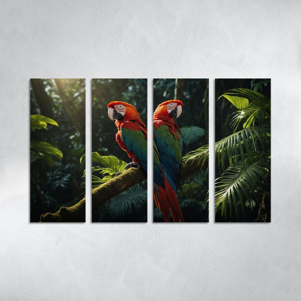 The Colorful Amazonian Macaw Jewel Of The Rainforest Canvas Paintings Frame