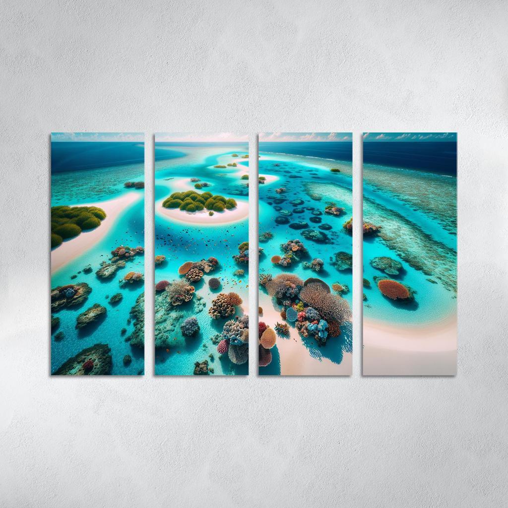 Aquamarine Lagoon Idyllic Snorkeling Retreat Premium Artwork Frames