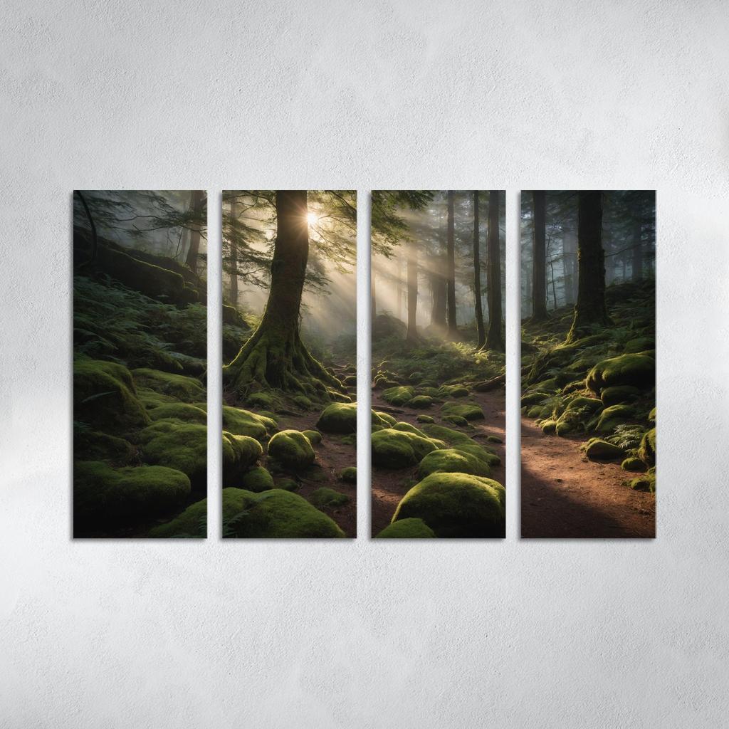 Ethereal Glow Of Misty Forest Trails Art Trends