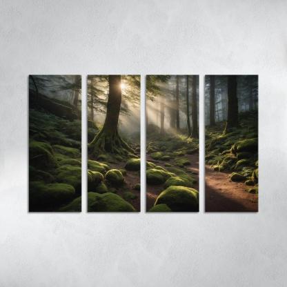 Ethereal Glow Of Misty Forest Trails Art Trends