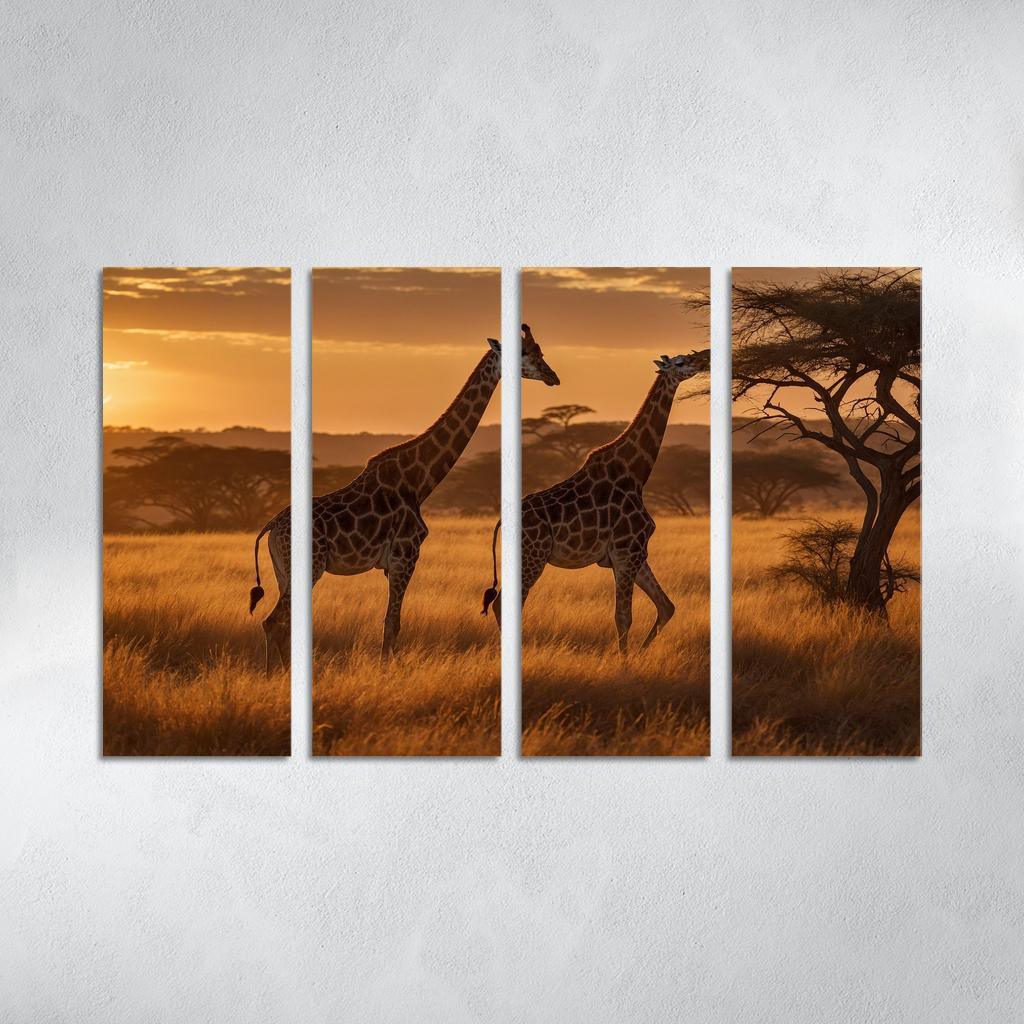The Elegant Giraffe Towering Among Giants Custom Paintings Frame