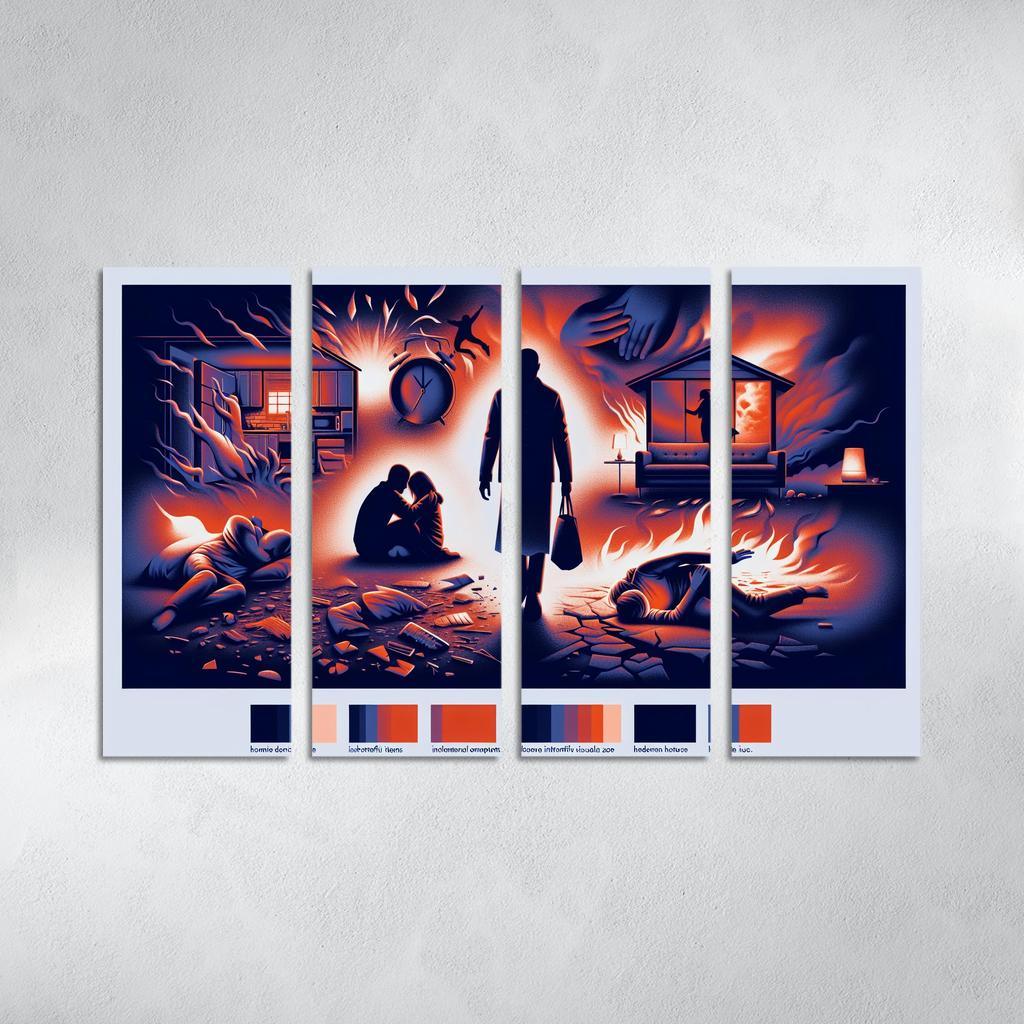 The Sound Of Silence Domestic Abuse Awareness Multi-panel Paintings