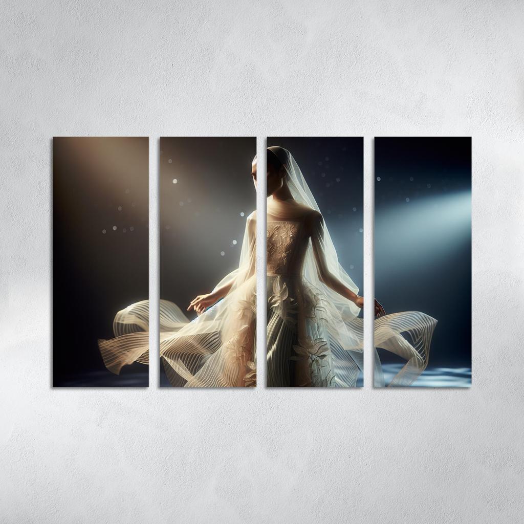 Translucent Layers Sheer Fashion Trends Multi-panel Paintings