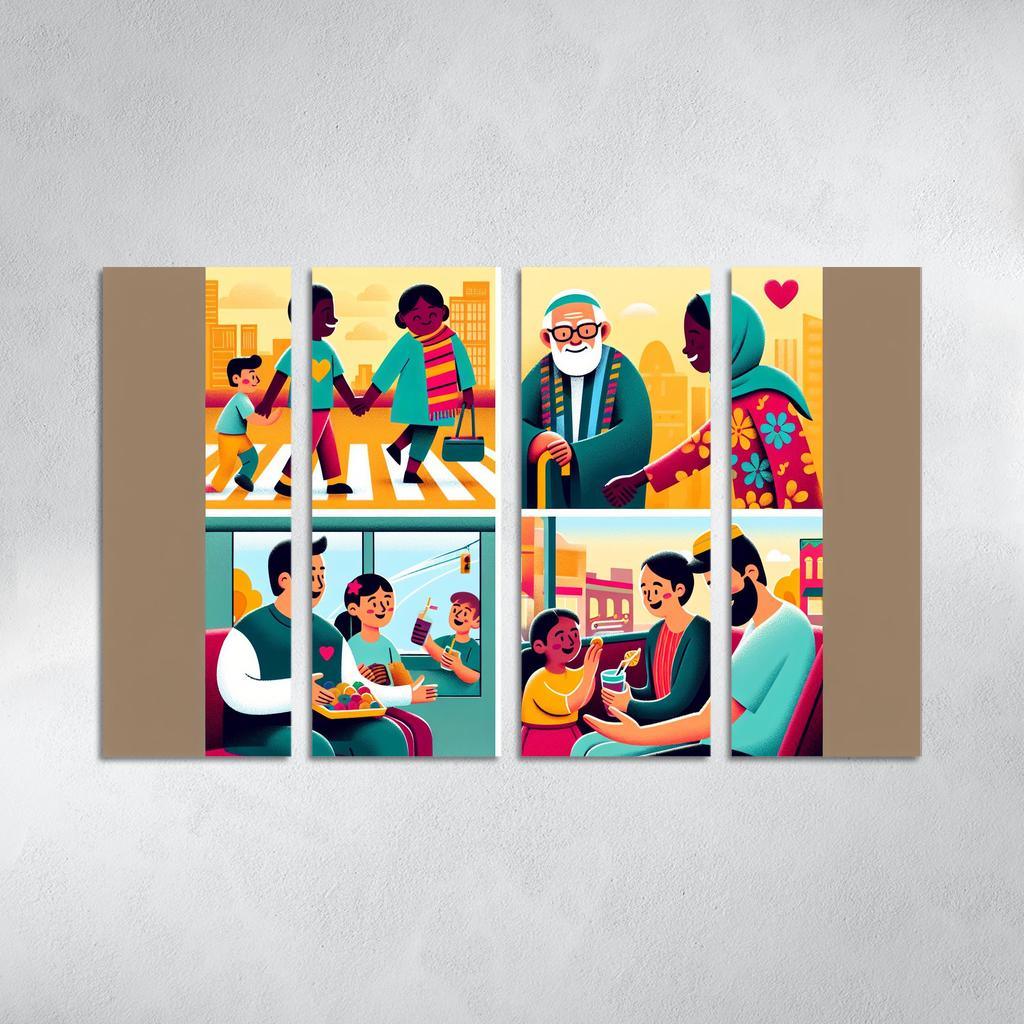 The Art Of Kindness Promoting Compassion In Society Custom Paintings Frame