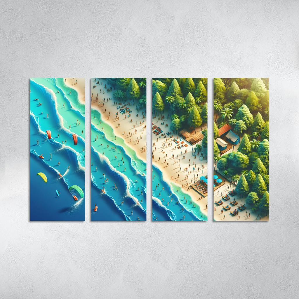 Echo Bay Adventure Beach Modern Paintings Frame
