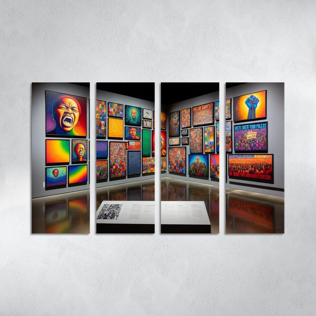 Threads Of Change Art On Racial Equality Framed Paintings