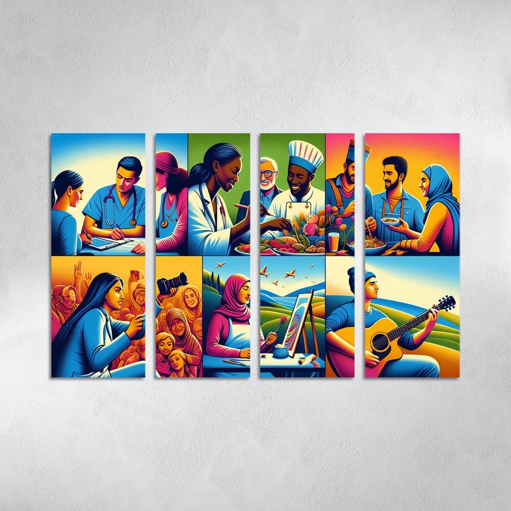 Voices Of Resilience Stories Of Refugee Empowerment Custom Paintings Frame