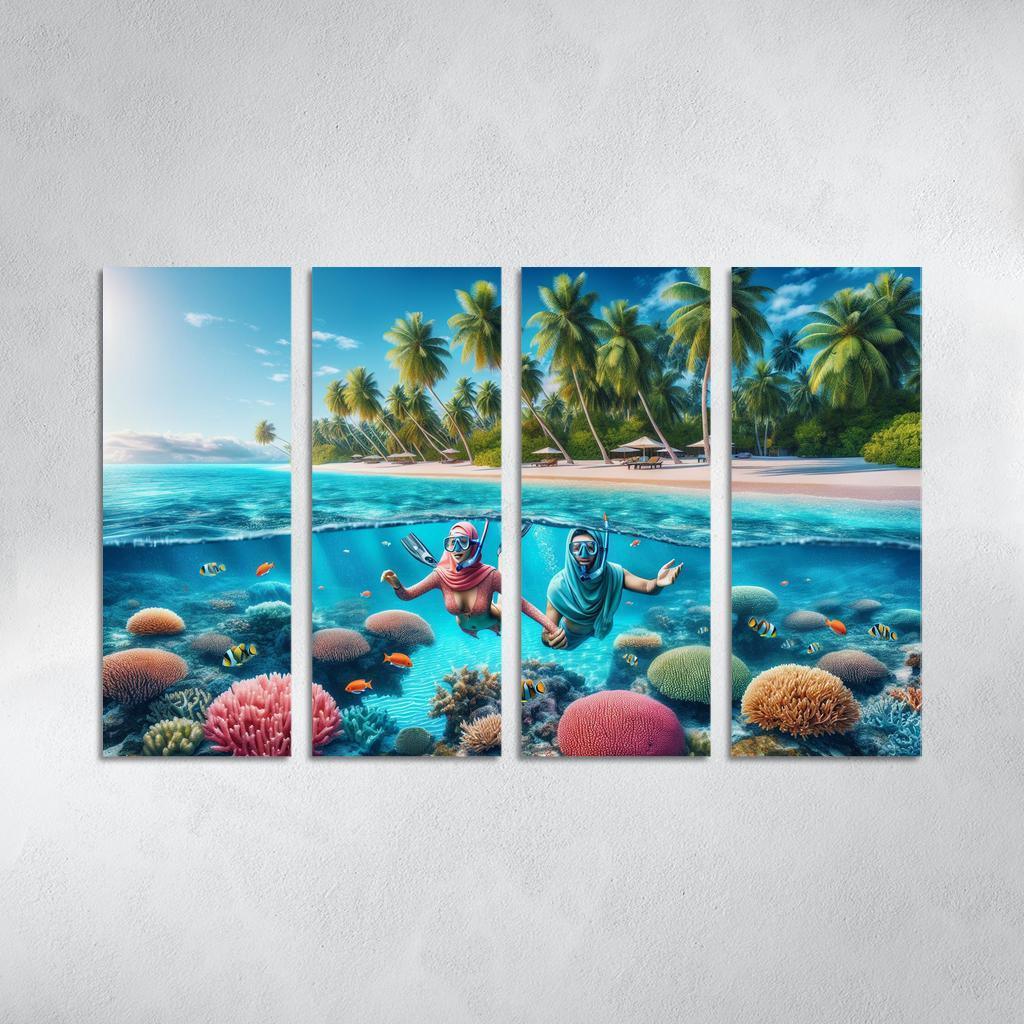 Coral Sands Sanctuary Modern Paintings Frame
