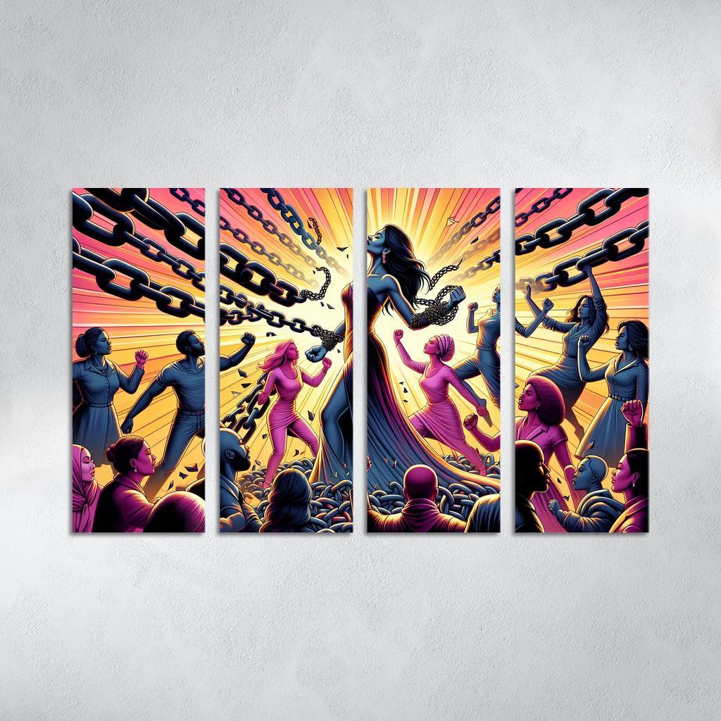 Gender Equality Breaking Barriers Custom Paintings Frame