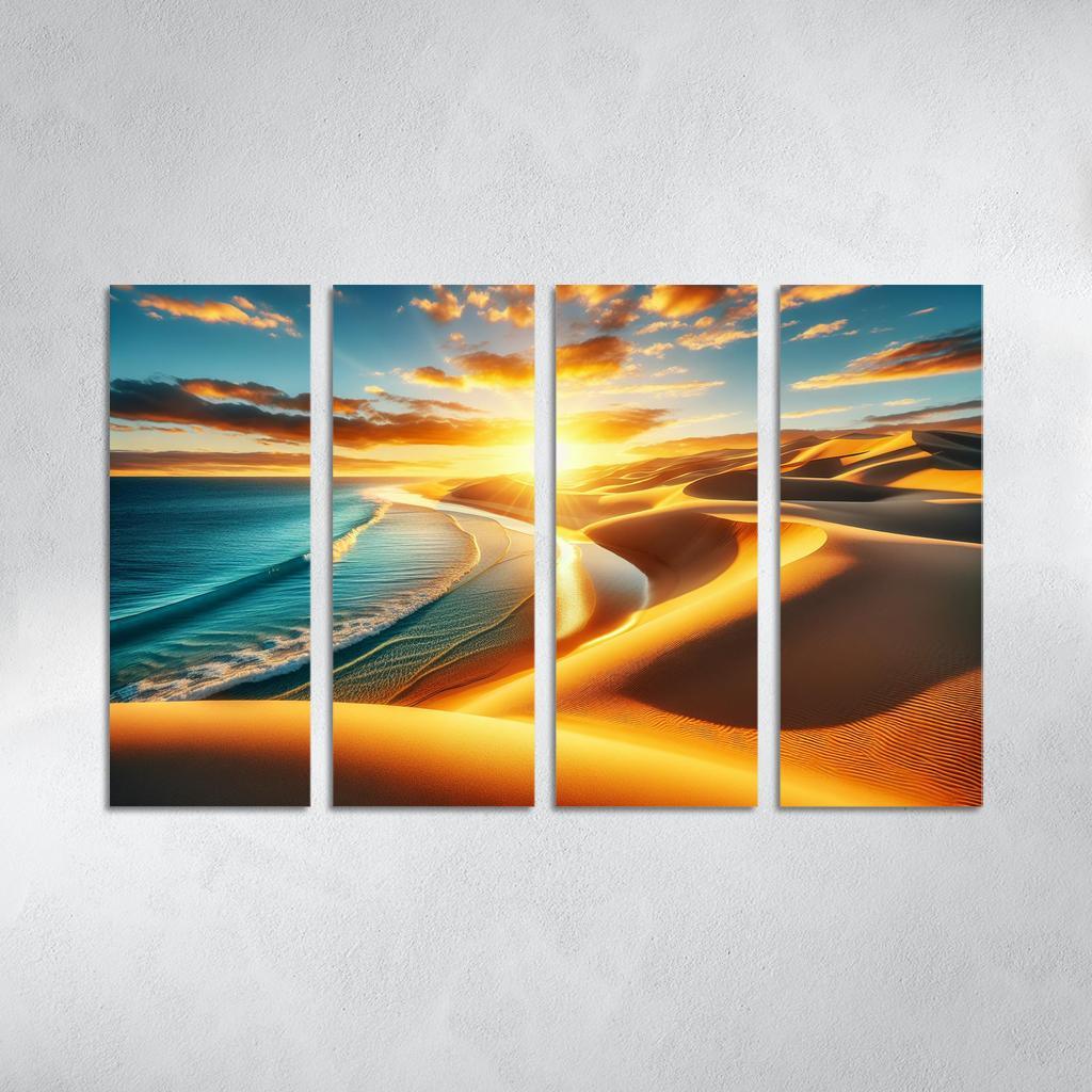 Harmonic Dunes Beach Modern Paintings Frame