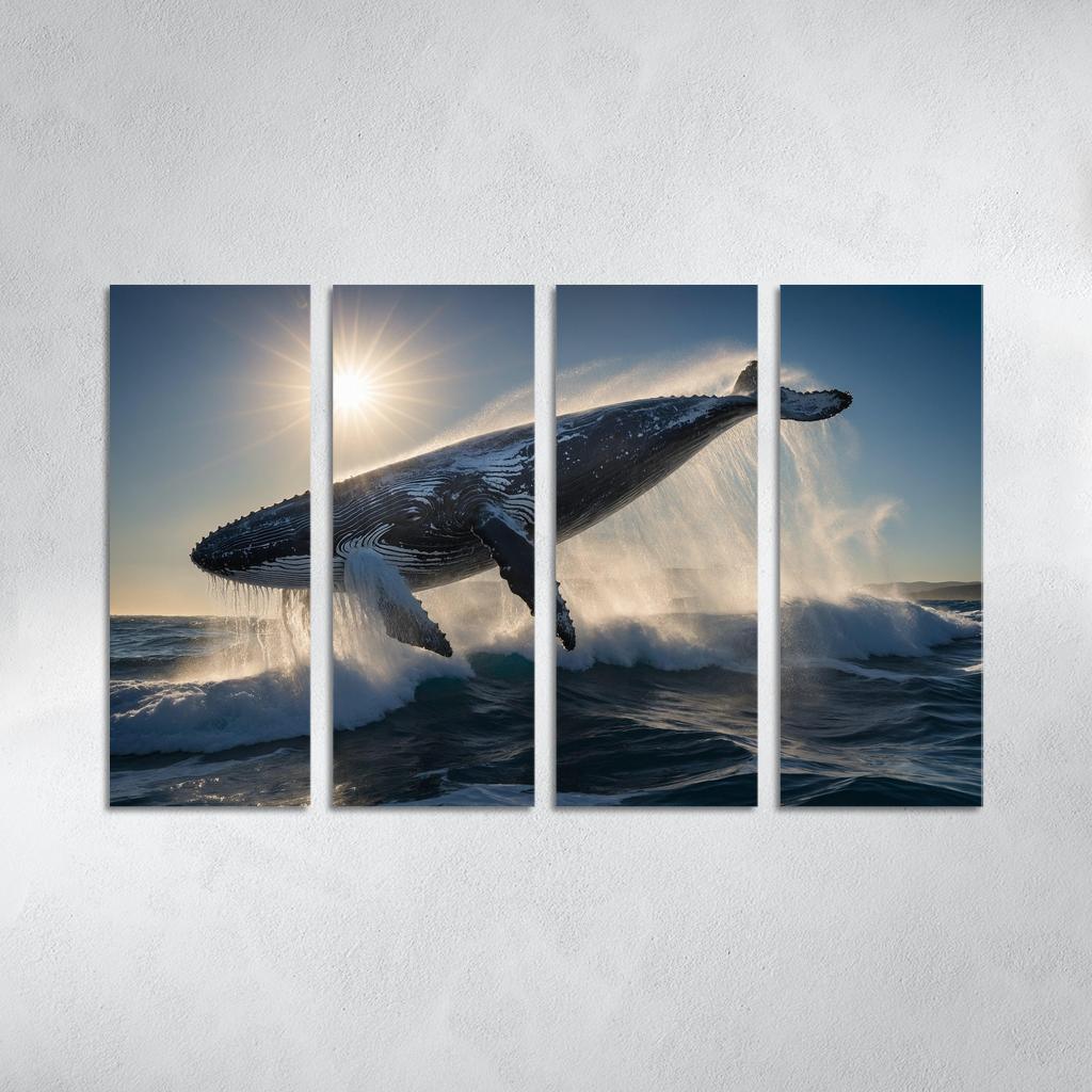 The Captivating Humpback Whale Ocean's Serenade Oil Paintings Frame